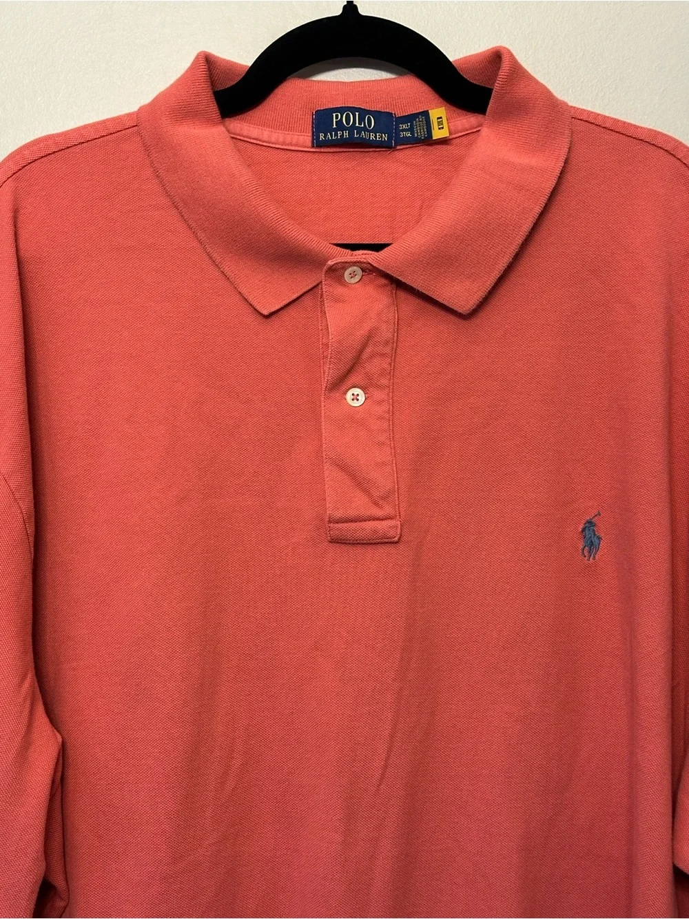 Polo by Ralph Lauren Men's Coral Polo Shirt 3XLT